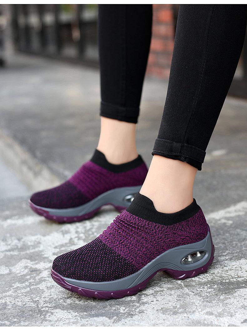 Women's Chunky Platform Sock Sneakers Breathable Mesh Walking Shoes