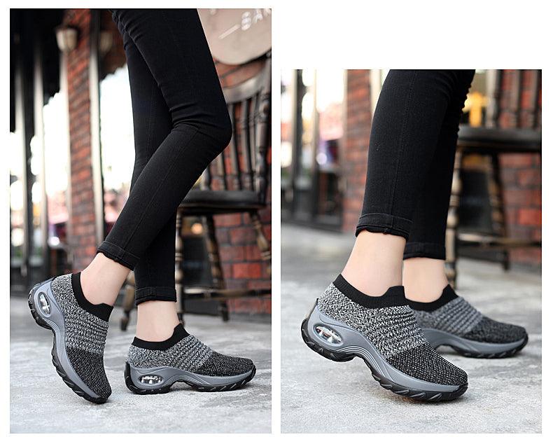Women's Chunky Platform Sock Sneakers Breathable Mesh Walking Shoes
