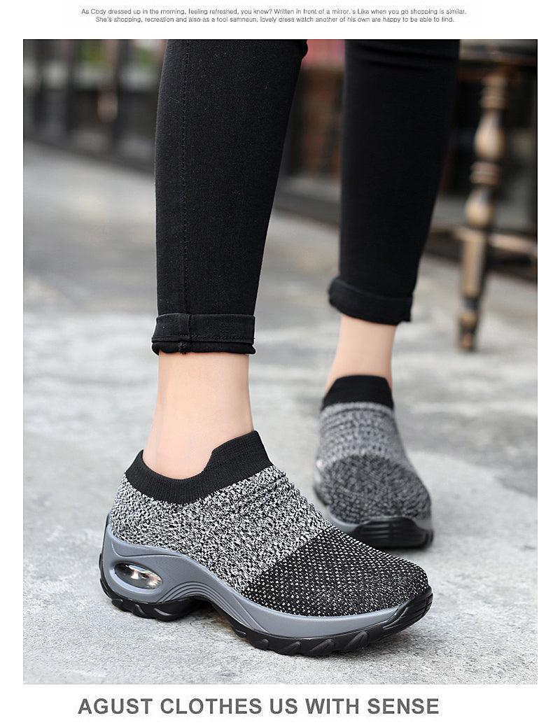 Women's Chunky Platform Sock Sneakers Breathable Mesh Walking Shoes
