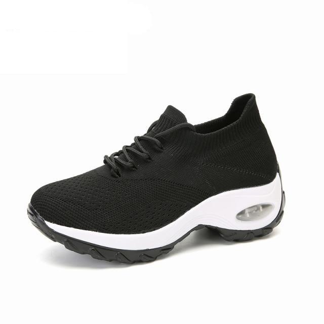 Women's Chunky Platform Sock Sneakers Breathable Mesh Walking Shoes