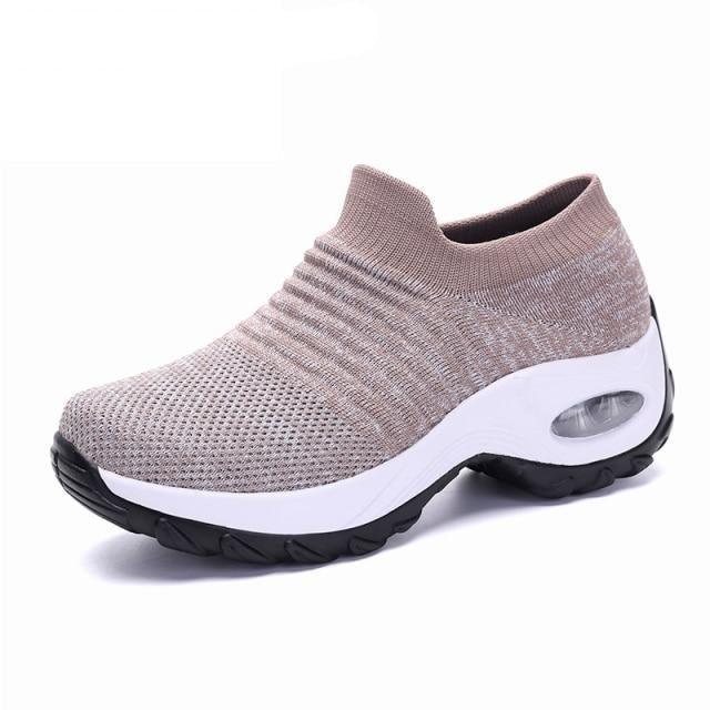 Women's Chunky Platform Sock Sneakers Breathable Mesh Walking Shoes
