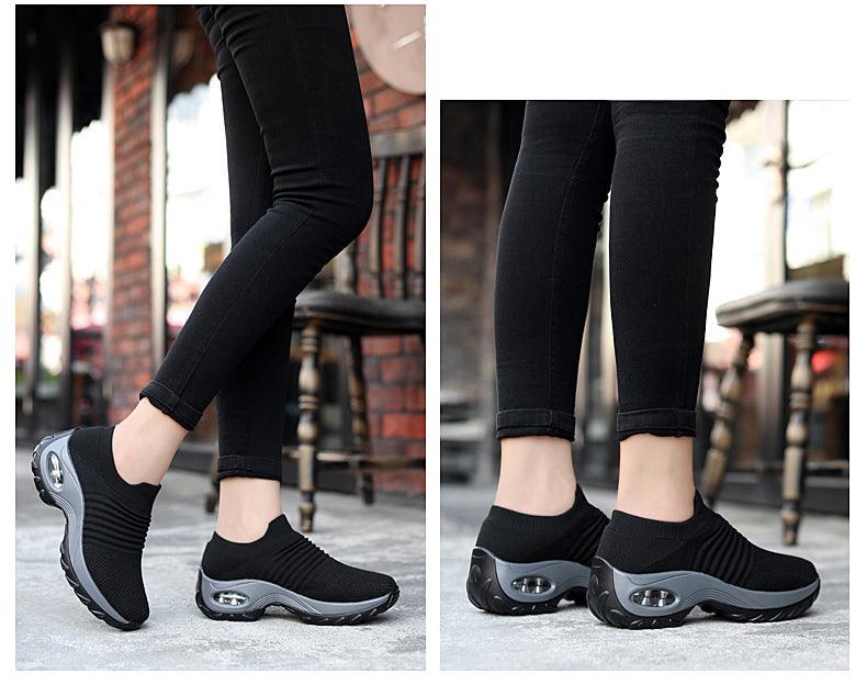 Women's Chunky Platform Sock Sneakers Breathable Mesh Walking Shoes