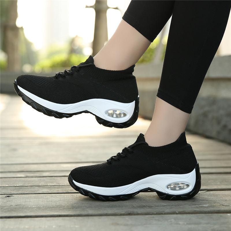 Women's Chunky Platform Sock Sneakers Breathable Mesh Walking Shoes