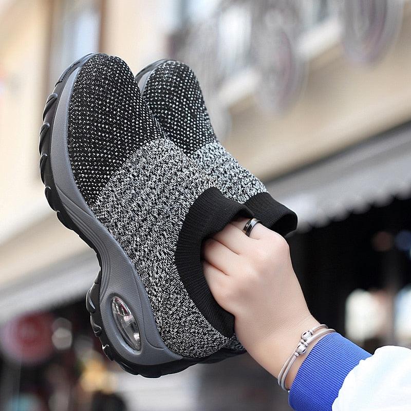 Women's Chunky Platform Sock Sneakers Breathable Mesh Walking Shoes