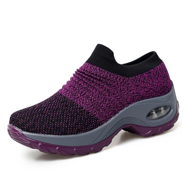 Women's Chunky Platform Sock Sneakers Breathable Mesh Walking Shoes
