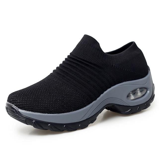 Women's Chunky Platform Sock Sneakers Breathable Mesh Walking Shoes