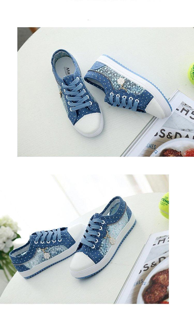 Women's Breathable Mesh Casual Tennis Shoes - Low Top Sneakers
