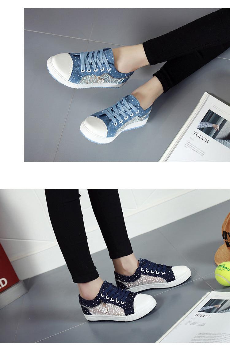 Women's Breathable Mesh Casual Tennis Shoes - Low Top Sneakers