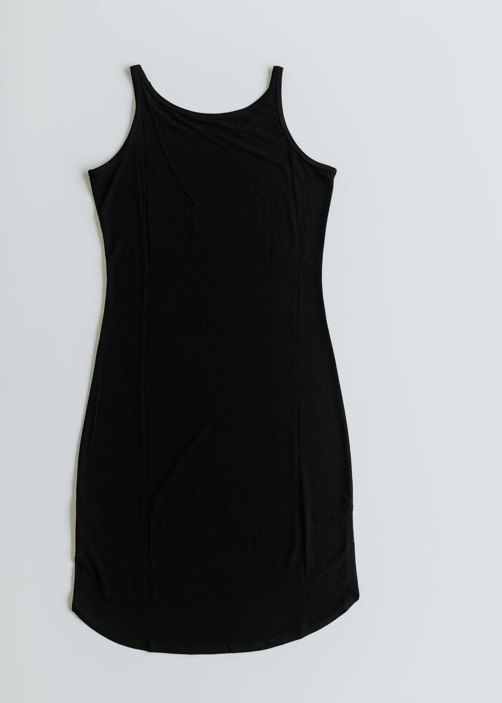 Women's Sleeveless Full Slip - Minimalist Fitted Knee-Length Dress