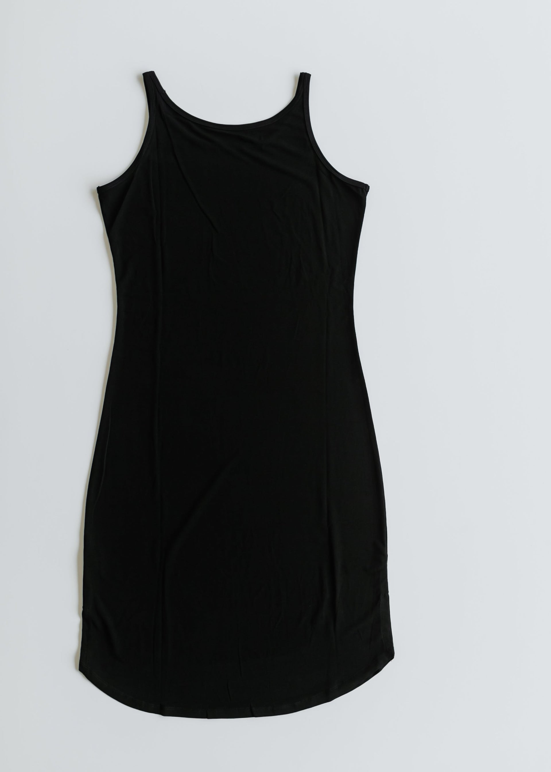 Women's Sleeveless Full Slip - Minimalist Fitted Knee-Length Dress