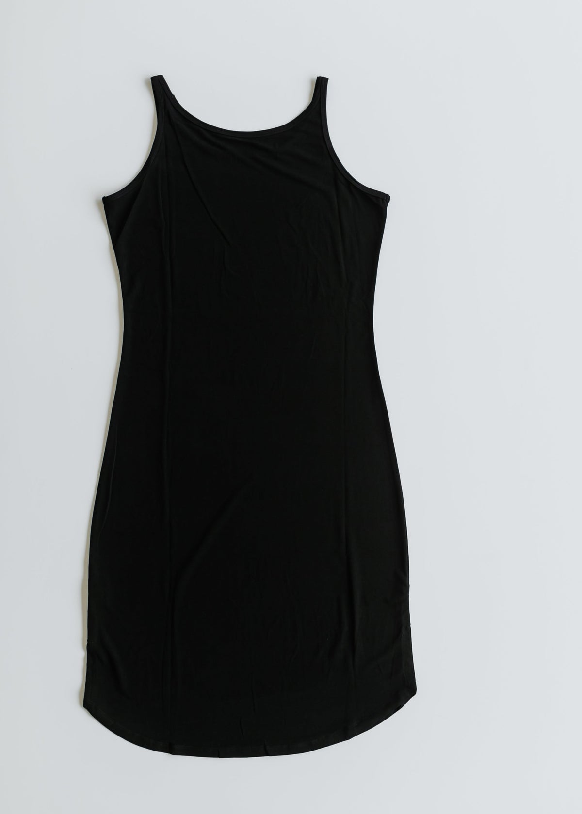 Women's Sleeveless Full Slip - Minimalist Fitted Knee-Length Dress
