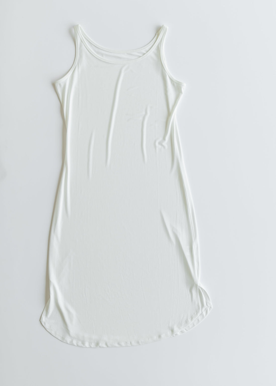 Women's Sleeveless Full Slip - Minimalist Fitted Knee-Length Dress