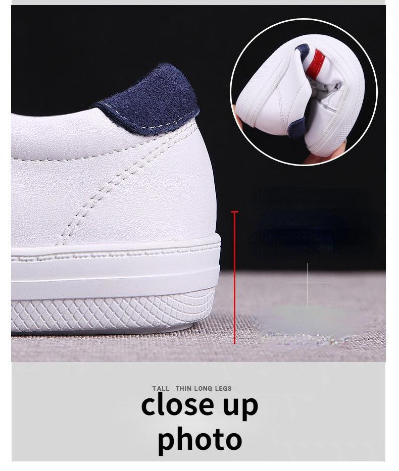 Women's White Leather Casual Sneakers Water-Resistant Tennis Shoes