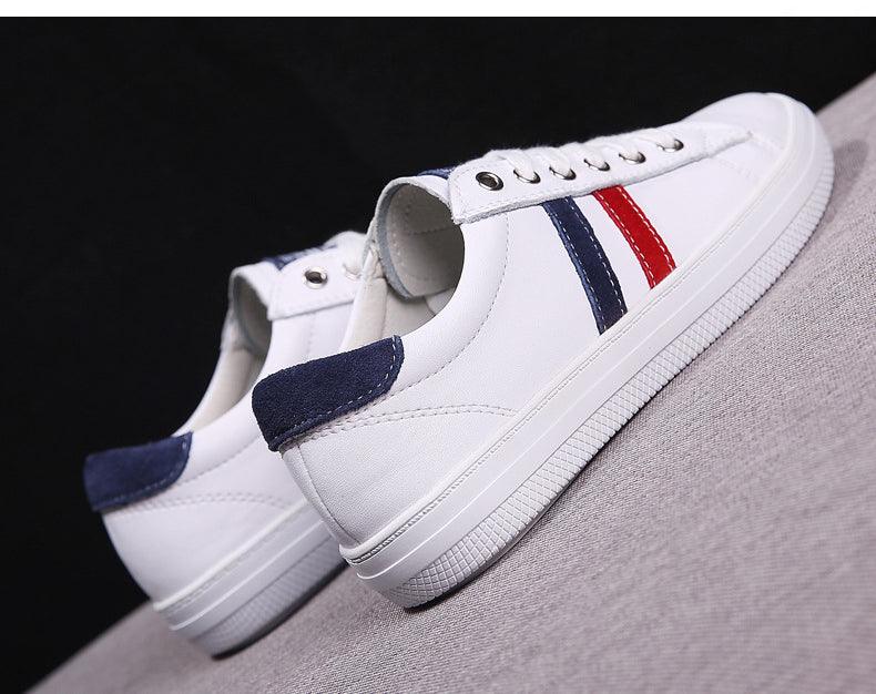 Women's White Leather Casual Sneakers Water-Resistant Tennis Shoes