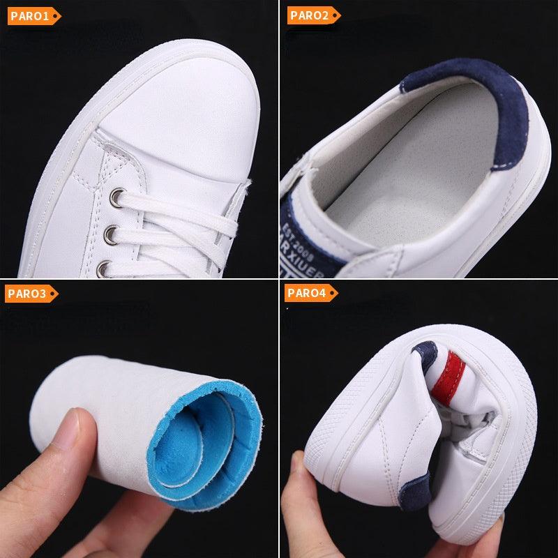 Women's White Leather Casual Sneakers Water-Resistant Tennis Shoes