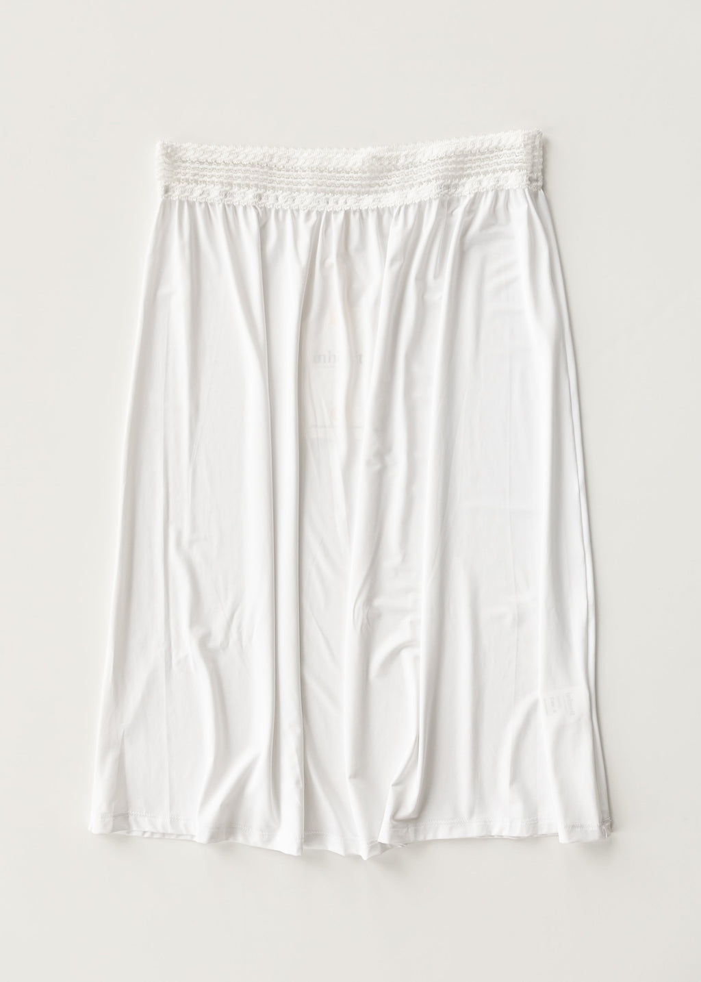 Women's White Half Slip with Stretch Lace Waist