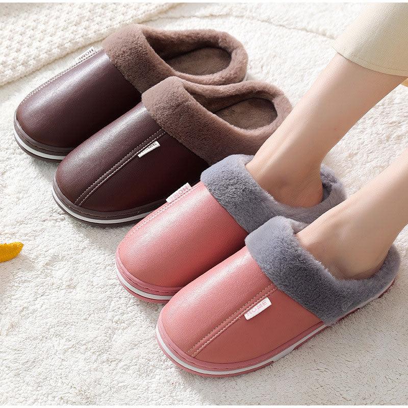 Memory Foam Plush Slippers - Non-Slip Warm Indoor House Shoes