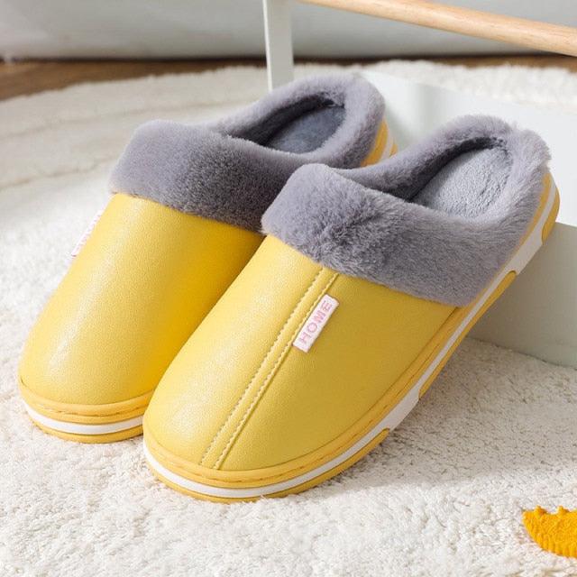 Memory Foam Plush Slippers - Non-Slip Warm Indoor House Shoes