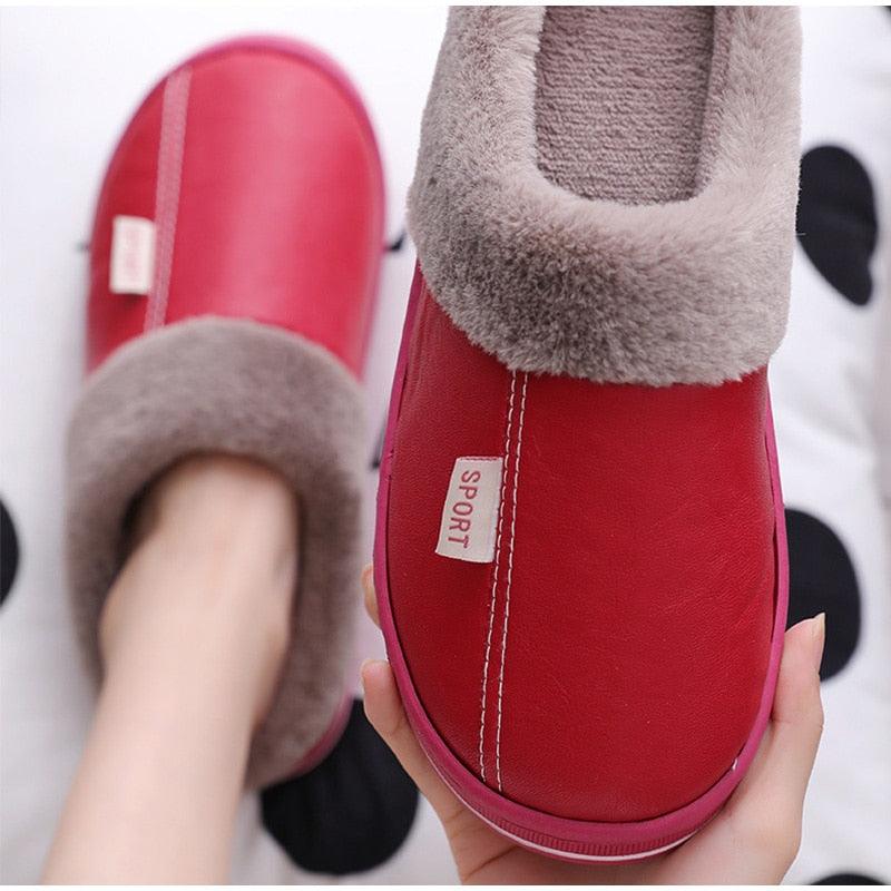 Memory Foam Plush Slippers - Non-Slip Warm Indoor House Shoes