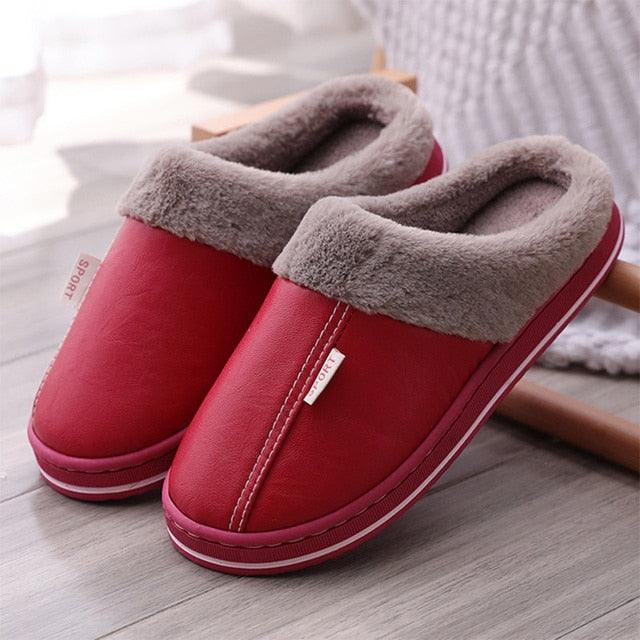 Memory Foam Plush Slippers - Non-Slip Warm Indoor House Shoes