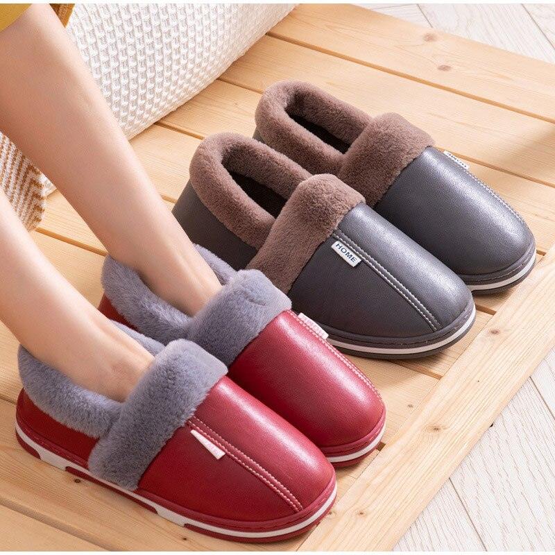 Memory Foam Plush Slippers - Non-Slip Warm Indoor House Shoes