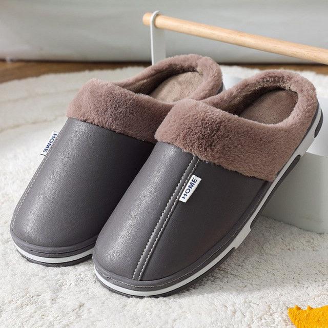 Memory Foam Plush Slippers - Non-Slip Warm Indoor House Shoes