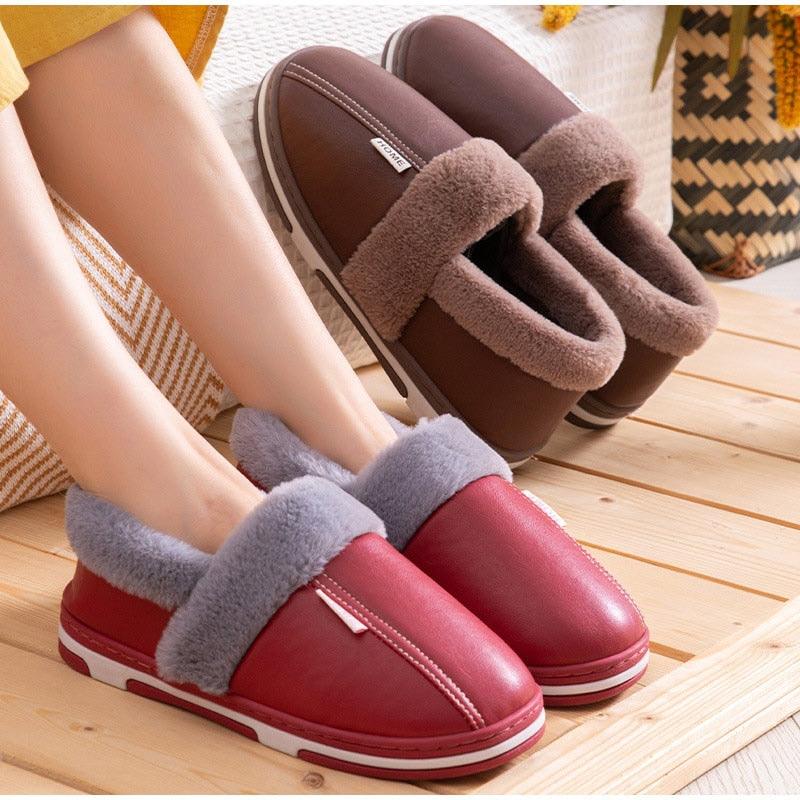 Memory Foam Plush Slippers - Non-Slip Warm Indoor House Shoes