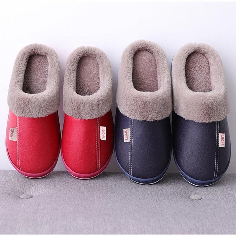 Memory Foam Plush Slippers - Non-Slip Warm Indoor House Shoes