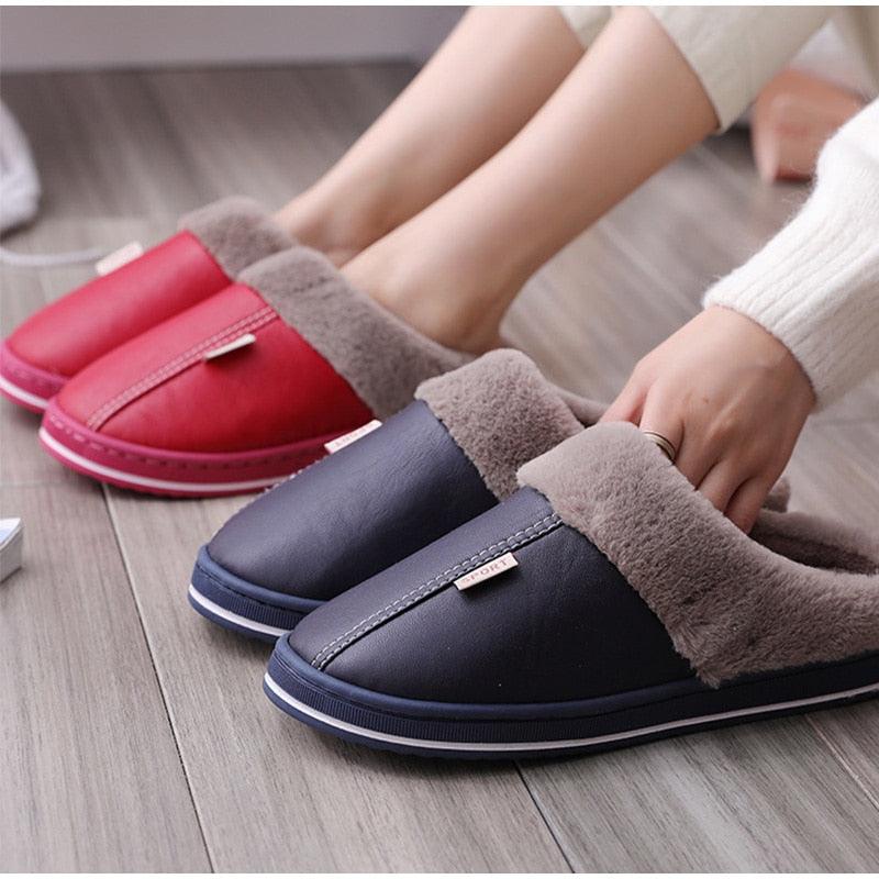 Memory Foam Plush Slippers - Non-Slip Warm Indoor House Shoes