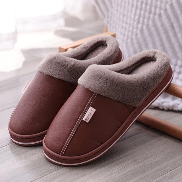 Memory Foam Plush Slippers - Non-Slip Warm Indoor House Shoes