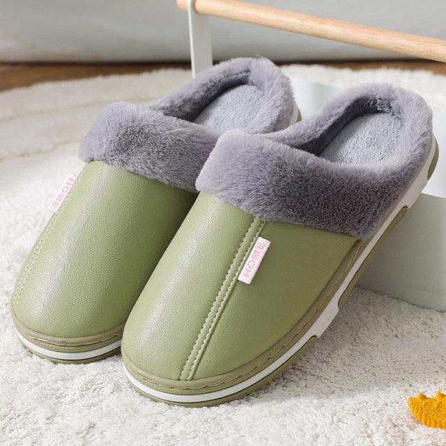 Memory Foam Plush Slippers - Non-Slip Warm Indoor House Shoes