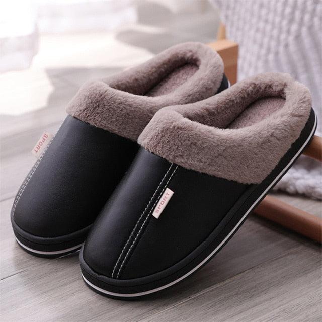 Memory Foam Plush Slippers - Non-Slip Warm Indoor House Shoes