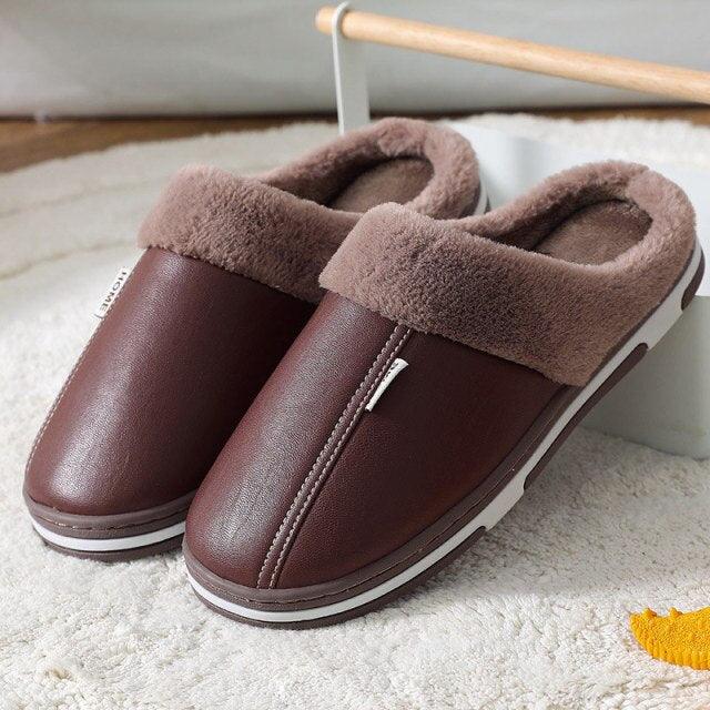Memory Foam Plush Slippers - Non-Slip Warm Indoor House Shoes