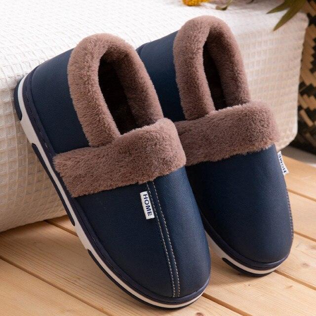 Memory Foam Plush Slippers - Non-Slip Warm Indoor House Shoes