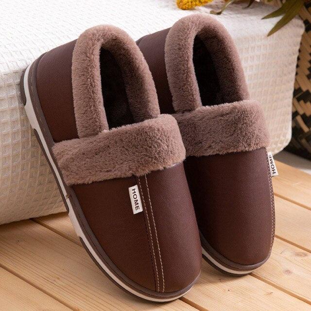 Memory Foam Plush Slippers - Non-Slip Warm Indoor House Shoes