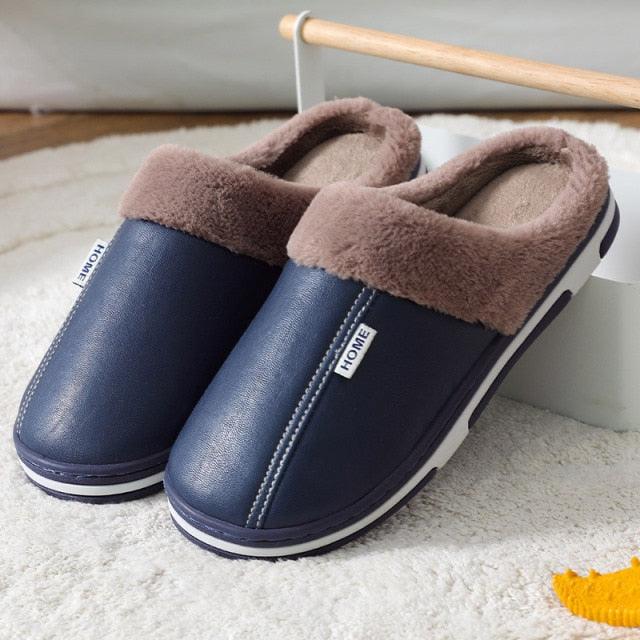 Memory Foam Plush Slippers - Non-Slip Warm Indoor House Shoes