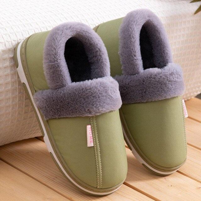 Memory Foam Plush Slippers - Non-Slip Warm Indoor House Shoes