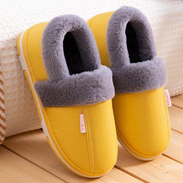 Memory Foam Plush Slippers - Non-Slip Warm Indoor House Shoes