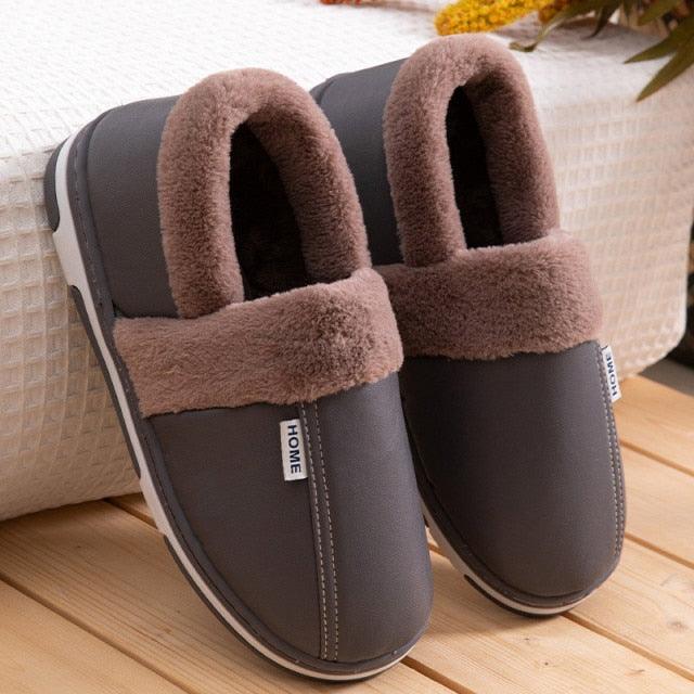 Memory Foam Plush Slippers - Non-Slip Warm Indoor House Shoes