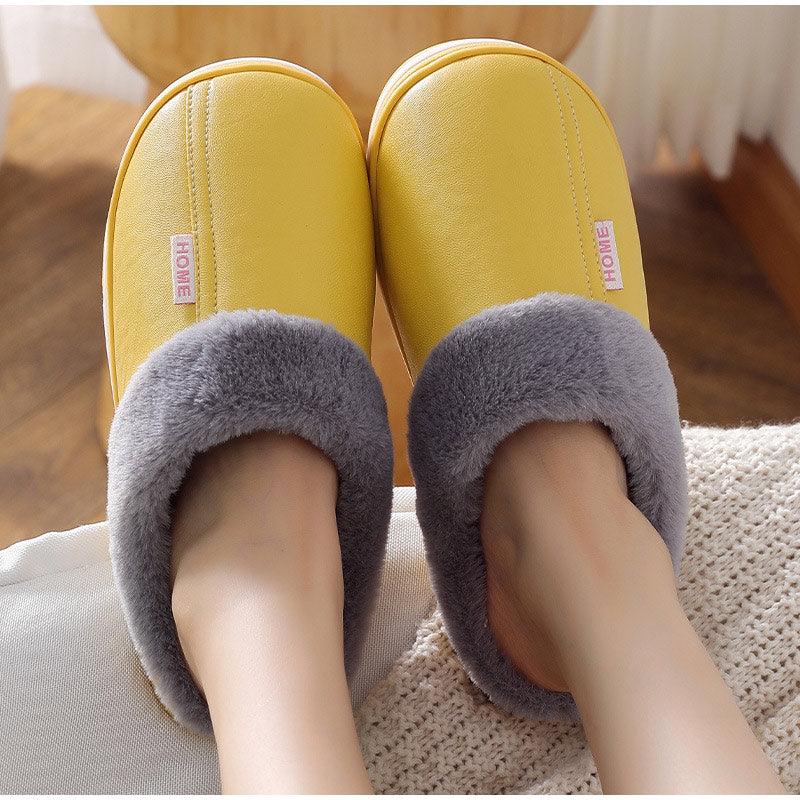 Memory Foam Plush Slippers - Non-Slip Warm Indoor House Shoes