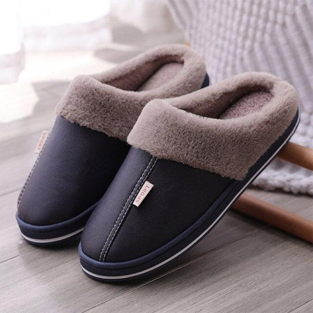 Memory Foam Plush Slippers - Non-Slip Warm Indoor House Shoes