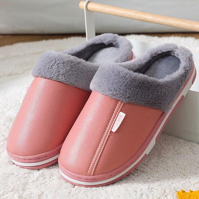 Memory Foam Plush Slippers - Non-Slip Warm Indoor House Shoes