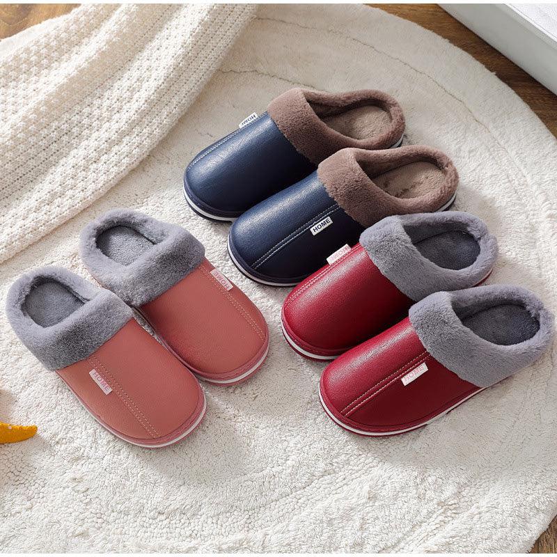 Memory Foam Plush Slippers - Non-Slip Warm Indoor House Shoes