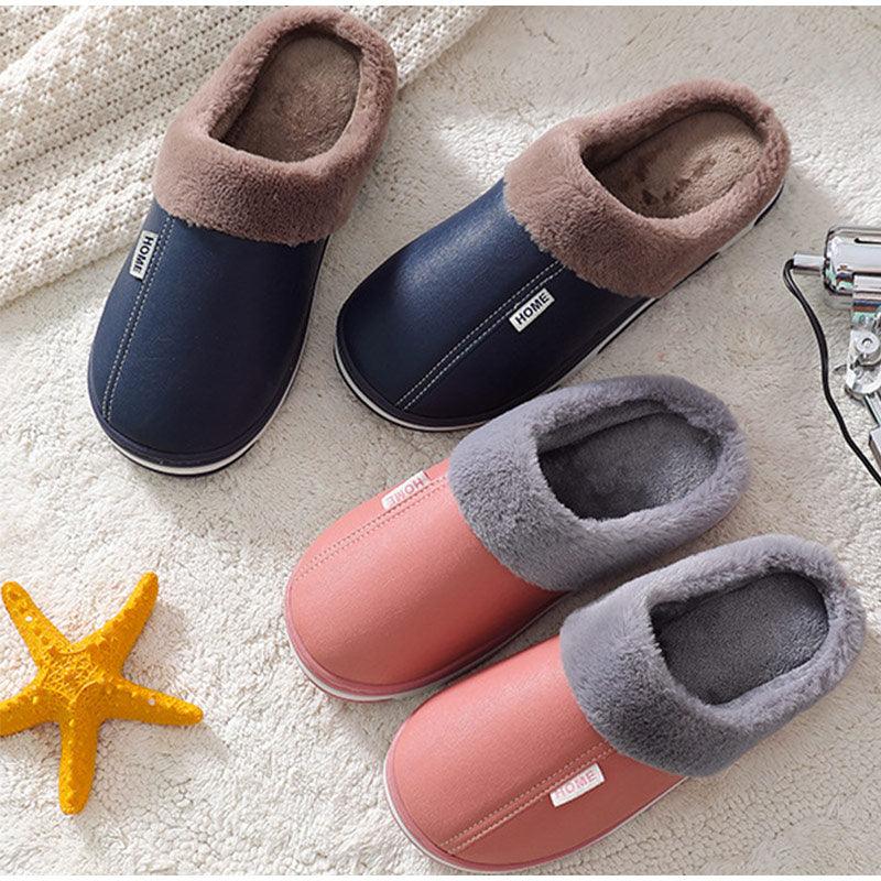 Memory Foam Plush Slippers - Non-Slip Warm Indoor House Shoes