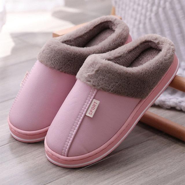 Memory Foam Plush Slippers - Non-Slip Warm Indoor House Shoes