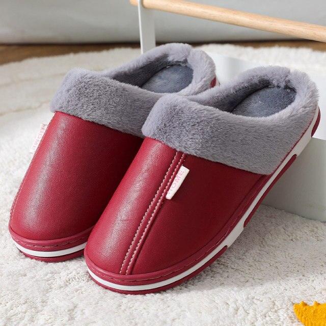 Memory Foam Plush Slippers - Non-Slip Warm Indoor House Shoes