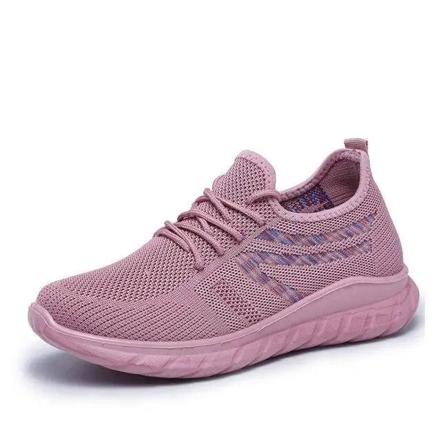 Women's Mesh Breathable Sneakers, Casual Walking Shoes, Soft Sole