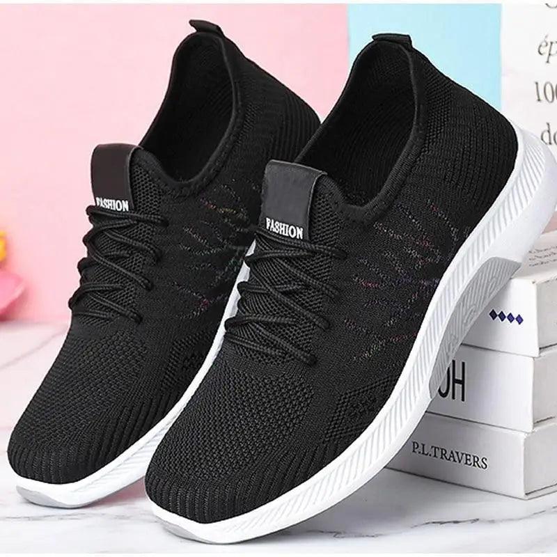 Women's Mesh Breathable Sneakers, Casual Walking Shoes, Soft Sole
