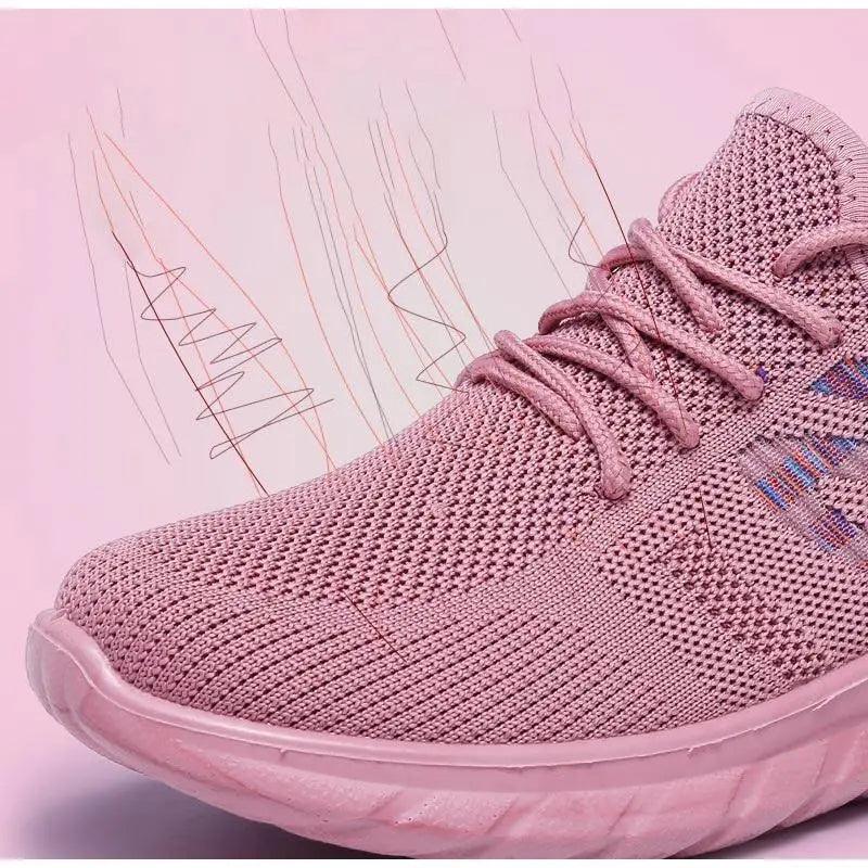 Women's Mesh Breathable Sneakers, Casual Walking Shoes, Soft Sole