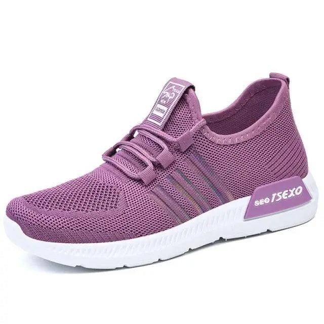 Women's Mesh Breathable Sneakers, Casual Walking Shoes, Soft Sole